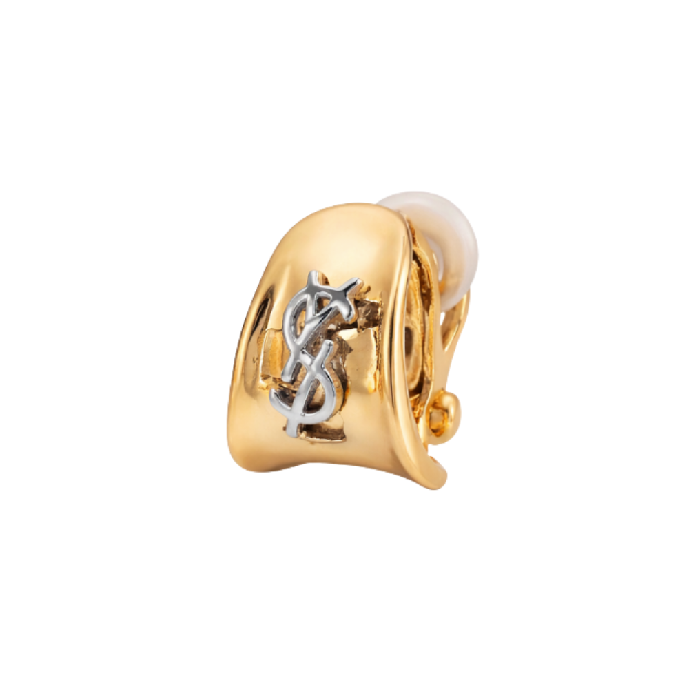 YSL Jewelry | Cassandre Enamel Hoop Earrings Gold