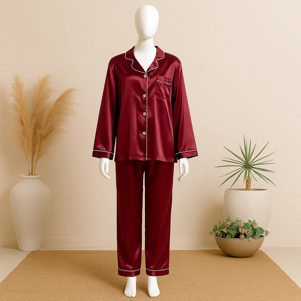Dreamy Satin Pajama Set – Silky, Effortlessly Elegant
